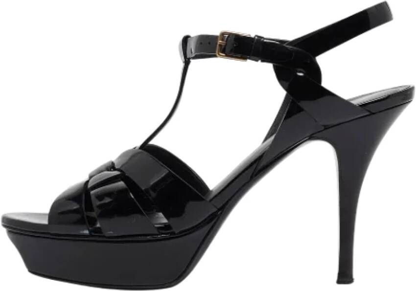 Yves Saint Laurent Vintage Pre-owned Leather sandals Black Dames