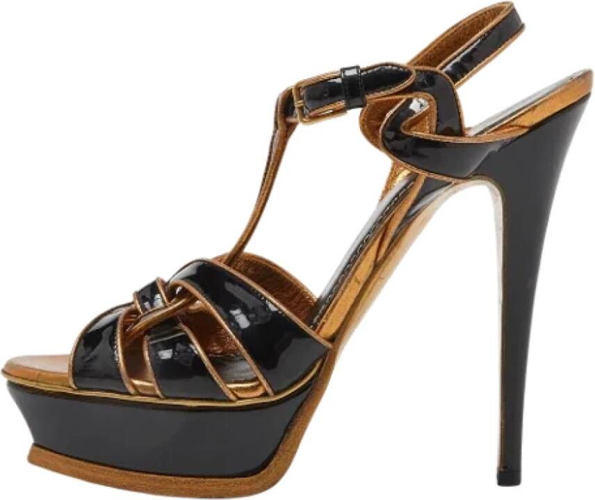 Yves Saint Laurent Vintage Pre-owned Leather sandals Black Dames