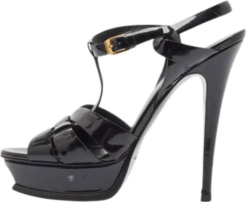 Yves Saint Laurent Vintage Pre-owned Leather sandals Black Dames