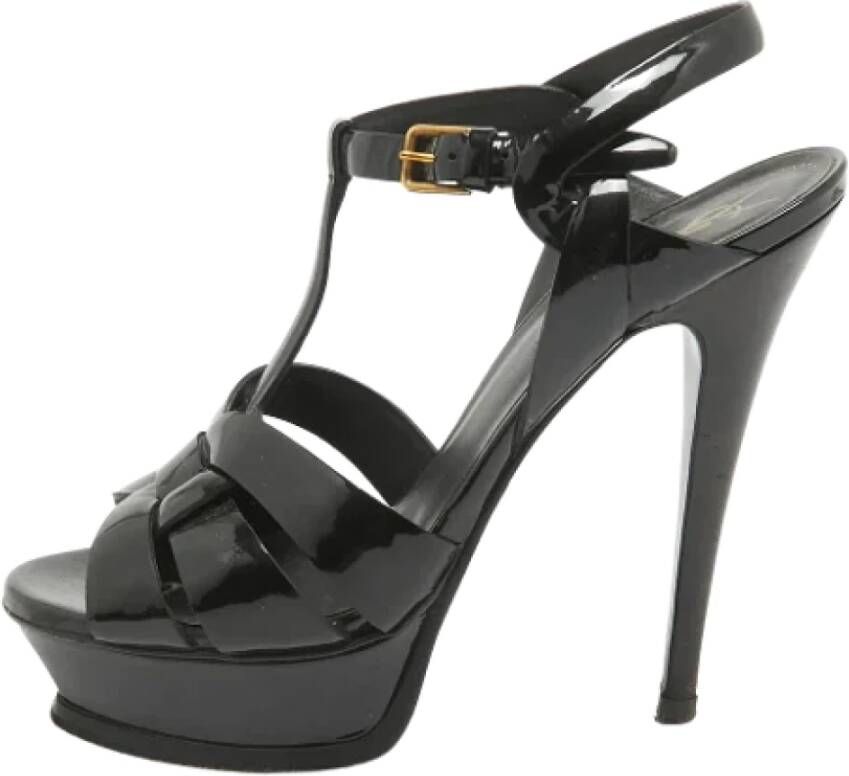 Yves Saint Laurent Vintage Pre-owned Leather sandals Black Dames