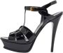 Yves Saint Laurent Vintage Pre-owned Leather sandals Black Dames - Thumbnail 1