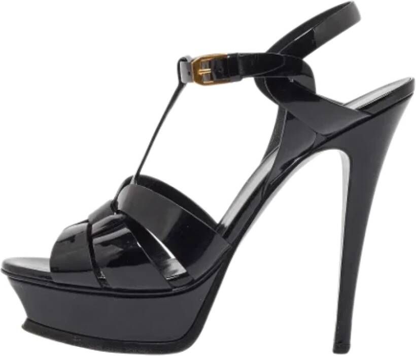 Yves Saint Laurent Vintage Pre-owned Leather sandals Black Dames