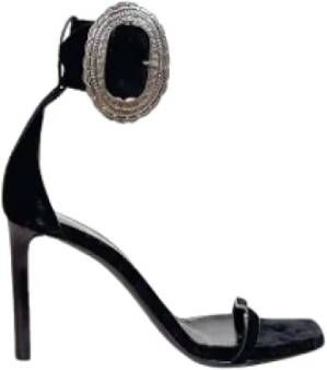 Yves Saint Laurent Vintage Pre-owned Leather sandals Black Dames