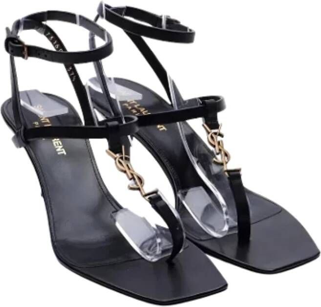 Yves Saint Laurent Vintage Pre-owned Leather sandals Black Dames