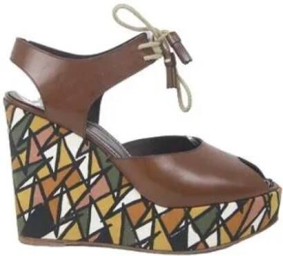Yves Saint Laurent Vintage Pre-owned Leather sandals Multicolor Dames