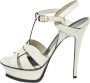 Yves Saint Laurent Vintage Pre-owned Leather sandals White Dames - Thumbnail 1