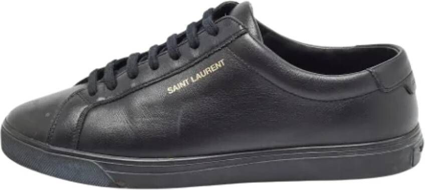 Yves Saint Laurent Vintage Pre-owned Leather sneakers Black Dames