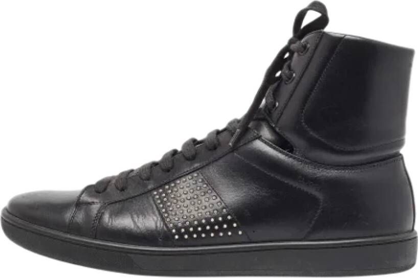 Yves Saint Laurent Vintage Pre-owned Leather sneakers Black Heren