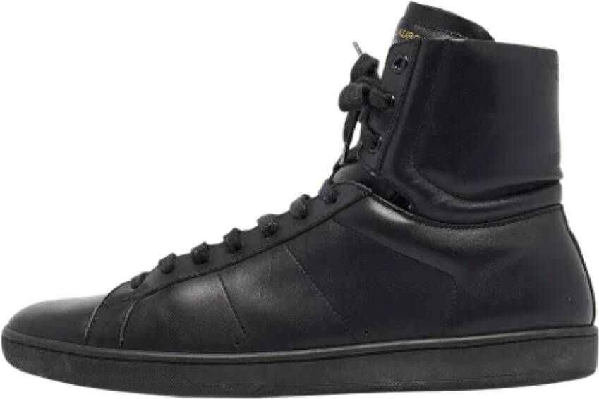 Yves Saint Laurent Vintage Pre-owned Leather sneakers Black Heren