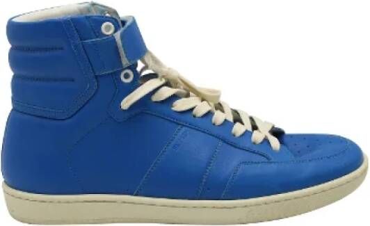 Yves Saint Laurent Vintage Pre-owned Leather sneakers Blue Heren