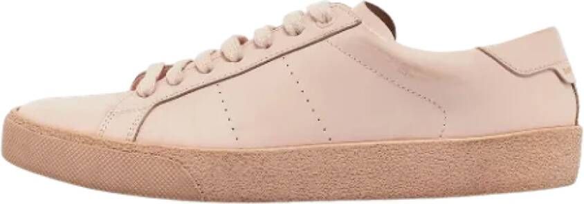 Yves Saint Laurent Vintage Pre-owned Leather sneakers Pink Dames