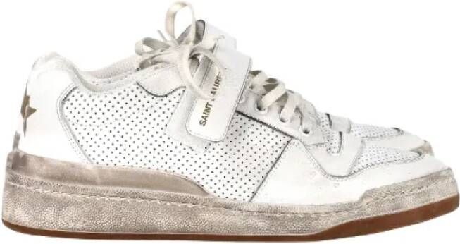 Yves Saint Laurent Vintage Pre-owned Leather sneakers White Dames