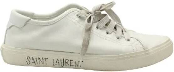 Yves Saint Laurent Vintage Pre-owned Leather sneakers White Dames