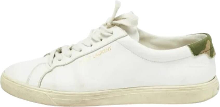 Yves Saint Laurent Vintage Pre-owned Leather sneakers White Dames