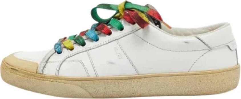 Yves Saint Laurent Vintage Pre-owned Leather sneakers White Dames