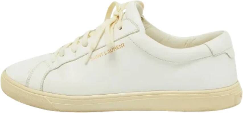 Yves Saint Laurent Vintage Pre-owned Leather sneakers White Dames