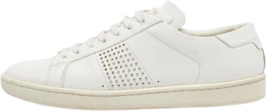 Yves Saint Laurent Vintage Pre-owned Leather sneakers White Dames