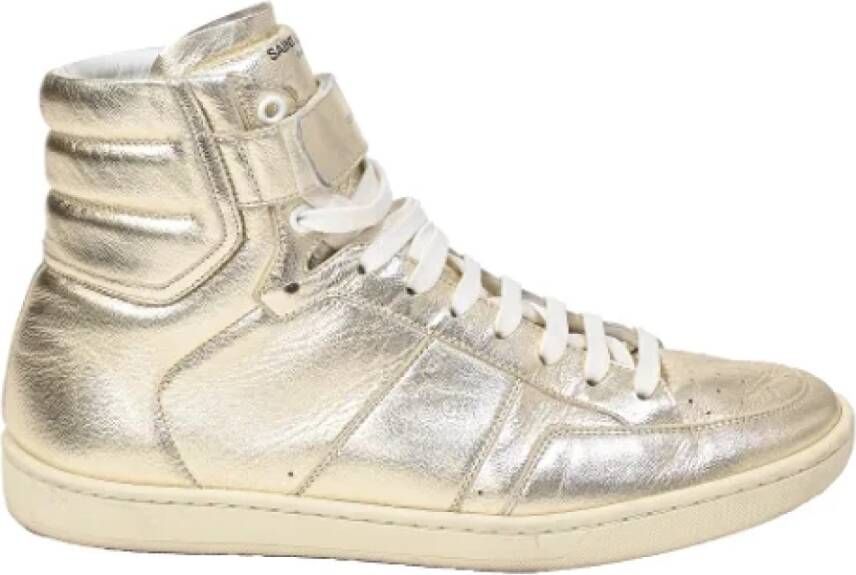 Yves Saint Laurent Vintage Pre-owned Leather sneakers Yellow Heren