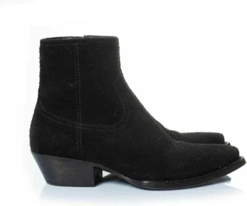 Yves Saint Laurent Vintage Pre-owned Suede boots Black Dames