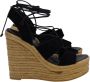 Yves Saint Laurent Vintage Pre-owned Suede espadrilles Black Dames - Thumbnail 1