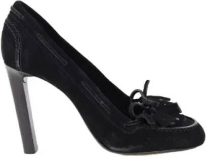 Yves Saint Laurent Vintage Pre-owned Suede heels Black Dames