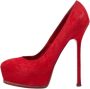 Yves Saint Laurent Vintage Pre-owned Suede heels Red Dames - Thumbnail 1