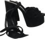 Yves Saint Laurent Vintage Pre-owned Suede sandals Black Dames - Thumbnail 1