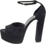 Yves Saint Laurent Vintage Pre-owned Suede sandals Black Dames - Thumbnail 1