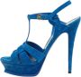 Yves Saint Laurent Vintage Pre-owned Suede sandals Blue Dames - Thumbnail 1