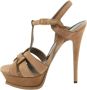 Yves Saint Laurent Vintage Pre-owned Suede sandals Brown Dames - Thumbnail 1