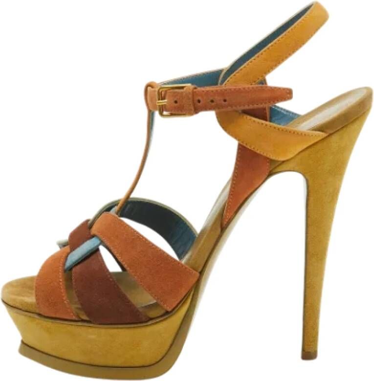 Yves Saint Laurent Vintage Pre-owned Suede sandals Multicolor Dames