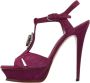 Yves Saint Laurent Vintage Pre-owned Suede sandals Purple Dames - Thumbnail 1