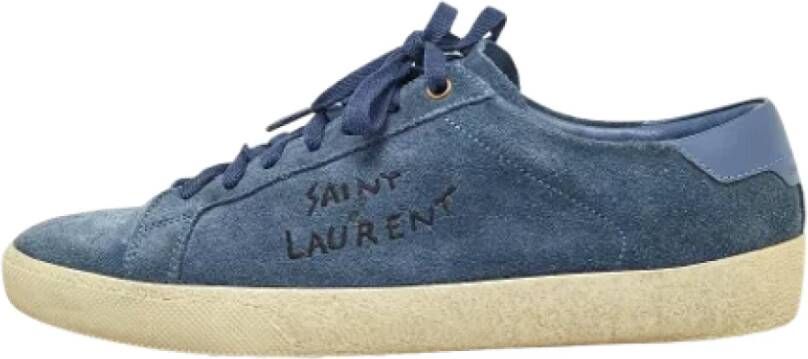 Yves Saint Laurent Vintage Pre-owned Suede sneakers Blue Heren