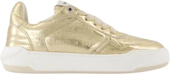 Zadig & Voltaire Gouden Leren Wings Sneakers Yellow Dames