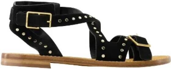 Zadig & Voltaire Leather sandals Black Dames