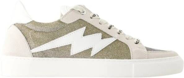 Zadig & Voltaire Sparkle Sneakers Canvas Zilver Gray Dames