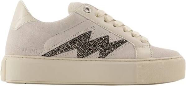 Zadig & Voltaire Witte Flash Chunky Leren Sneakers Beige Dames