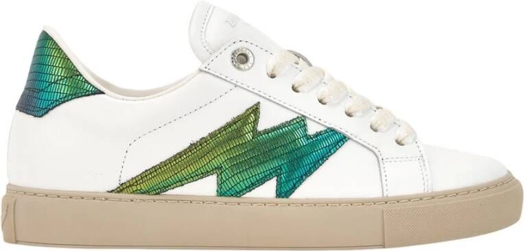 Zadig & Voltaire Witte Flash Metal Sneakers White Dames