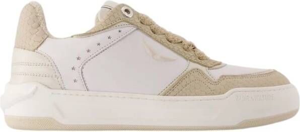 Zadig & Voltaire Witte IJs Sneakers Glad Leder Ronde Neus White Dames