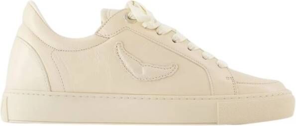 Zadig & Voltaire Witte Leren Fly On Sneakers White Dames