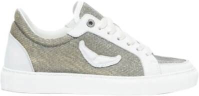 Zadig & Voltaire Zilveren Sprankelende Vleugelsneakers Gray Dames