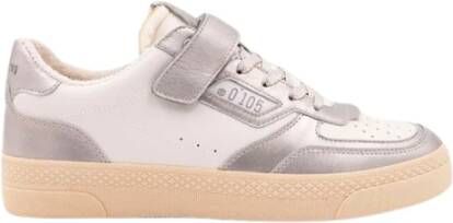 Zéro cent cinq Zilver Metallic Leren Sneakers Gray Dames