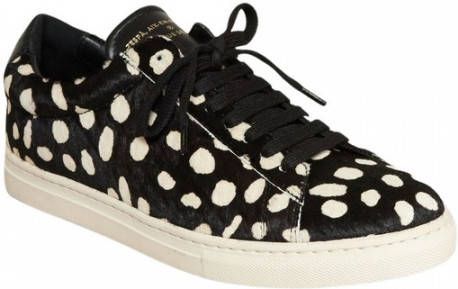 Zespà Zwart & Wit Pony Haar Sneakers Black Dames