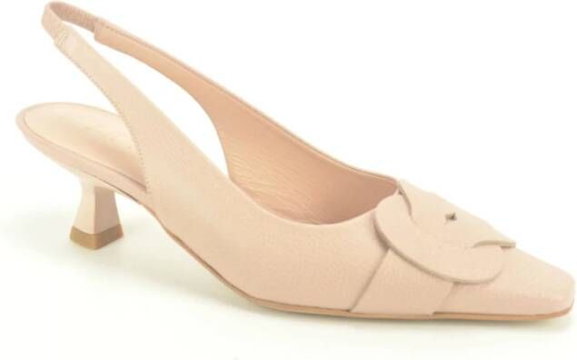 Zinda Beige Leren Pumps met 5 cm Hak Beige Dames