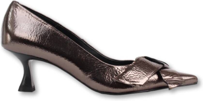 Zinda Elegante Strik Pumps Brown Dames