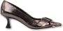 Zinda Elegante Strik Pumps Brown Dames - Thumbnail 1