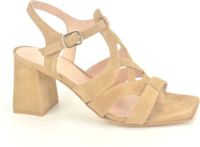 Zinda Hoge hak sandalen voor vrouwen Beige Dames