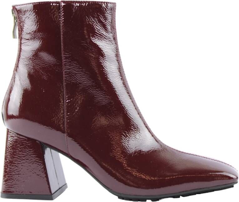 Zoe Glossy Wine Red Stylish Shoes Red Dames