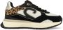 Cruyff Hyde Runner black beige leopard Zwart Leerlook Lage sneakers Dames - Thumbnail 2