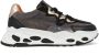 DWRS LABEL DWRS NEPTUNUS terry Black Grey Dames Sneaker J6748 - Thumbnail 1